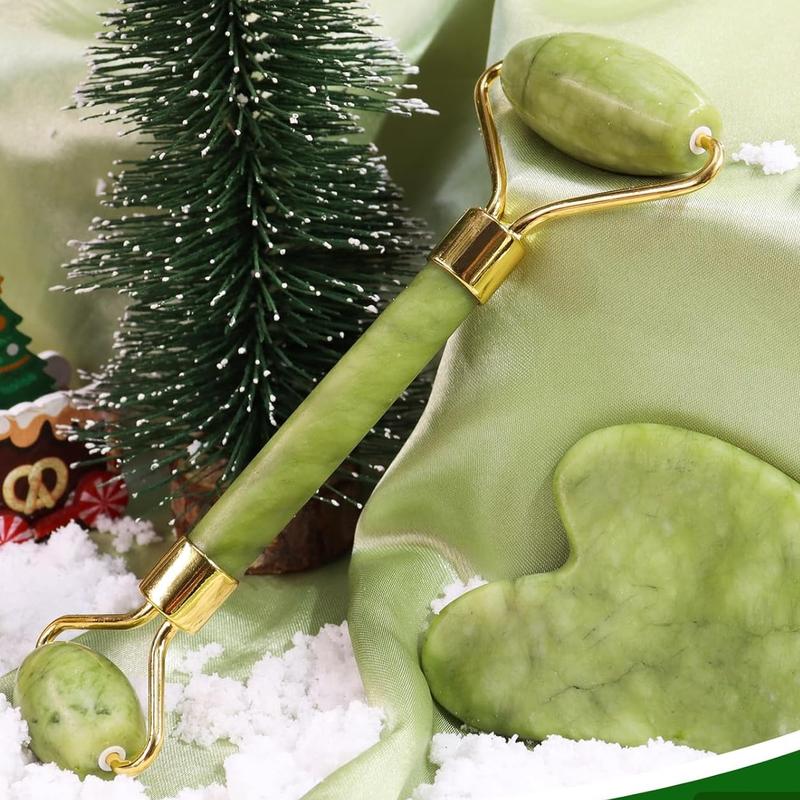 Gua Sha Facial Tool & Jade Roller Set for Skin Care, Reduce Puffiness and Improve Wrinkles, Guasha Tool  Gua Sha Stone Self Care Gift for Woman