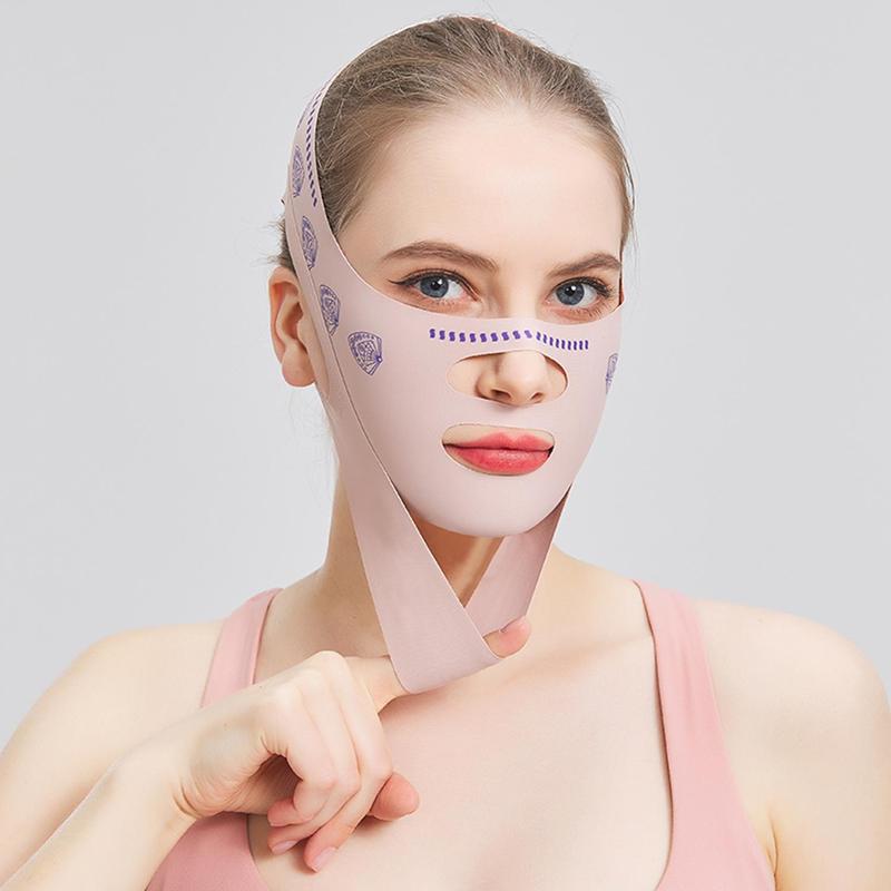 Breathable Face Lifting Band, 1 Count Double Chin V Face Lifting Bandage, Sleep Band, Beauty Face Cover, Face Lifting Tool for Home & Beauty Salon