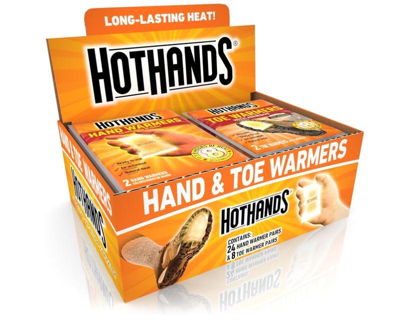 HotHands Hand & Toe Warmers - Long Lasting Natural Odorless Air Activated Warmers - 24 pair hand warmers & 8 pair toe warmers (Pack of 1)