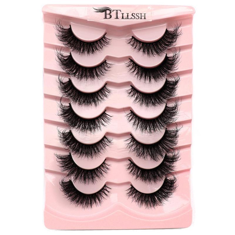 Fluffy False Eyelashes, Wispy Cat-eye Look Faux Lashes for Eyelash Extensions, Music Festival Makeup Essentials, Summer Volumized False Eyelashes, Eyelash Extensions, Christmas Makeup Products